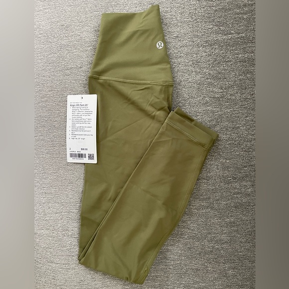 lululemon athletica Pants - NWT LULULEMON ALIGN™ HIGH-RISE PANT 25" Bronze Green 2